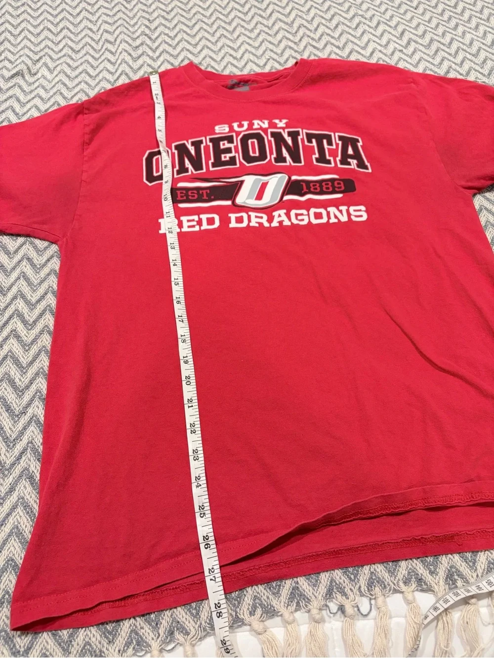 Champion Red SUNY Oneonta 'Red Dragons' Graphic Tee Large - Picture 6 of 6
